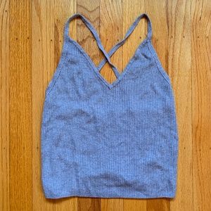 KENDALL & KYLIE GRAY TANK CROP TOP